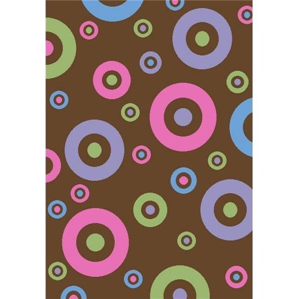 Concord Global Trading Concord Global 23985 5 x 7 ft. Alisa Dots In Dots - Brown 23985